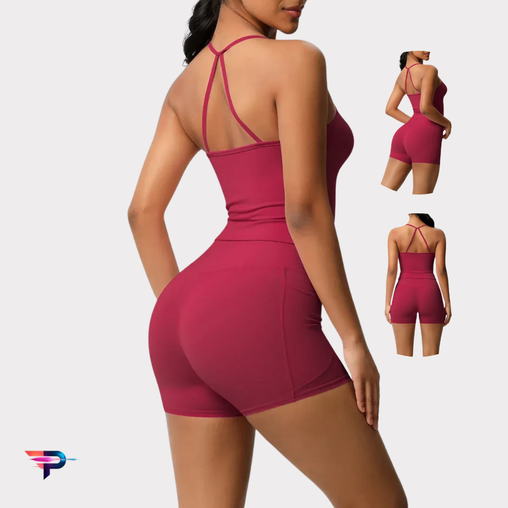 AirFlex - Conjunto Deportivo Mujer Top y Shorts Compresión