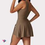 FitGoddess OnePiece - Mono Deportivo Mujer Premium con Falda Integrada