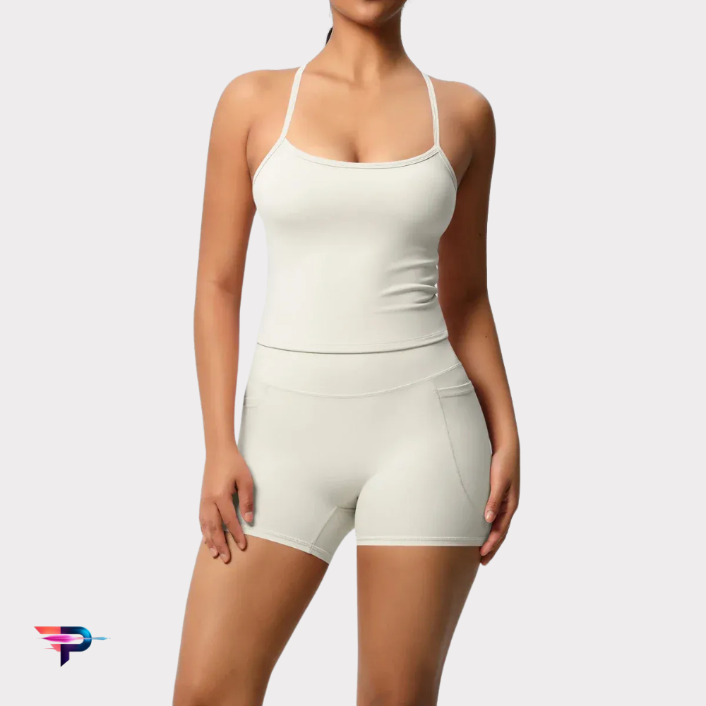 AirFlex - Conjunto Deportivo Mujer Top y Shorts Compresión