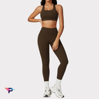 Conjunto LUX FIT Pro Mujer: Sujetador Push Up + Leggings Cintura Alta