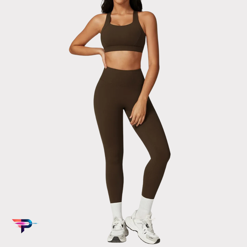 Conjunto LUX FIT Pro Mujer: Sujetador Push Up + Leggings Cintura Alta