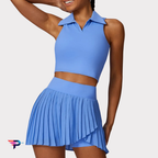 Conjunto Deportivo 2 Piezas: Top Fitness + Falda Short de Alto Rendimiento