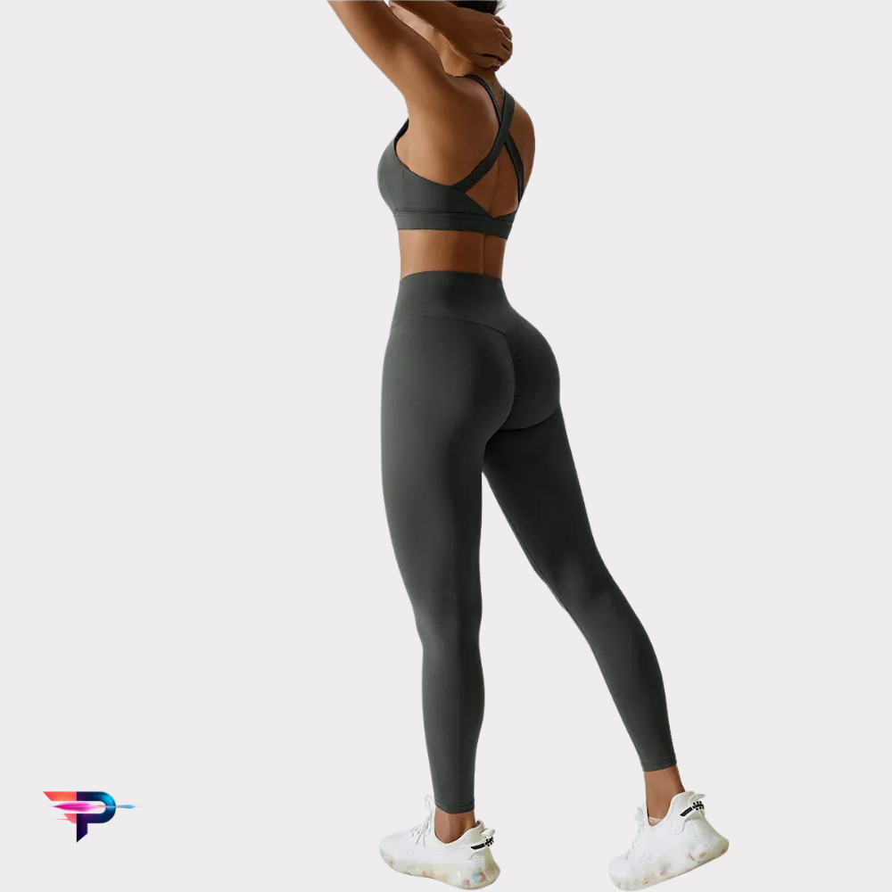 Conjunto LUX FIT Pro Mujer: Sujetador Push Up + Leggings Cintura Alta