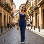 UrbanGlow - Mono Deportivo Mujer Pantalones Acampanados