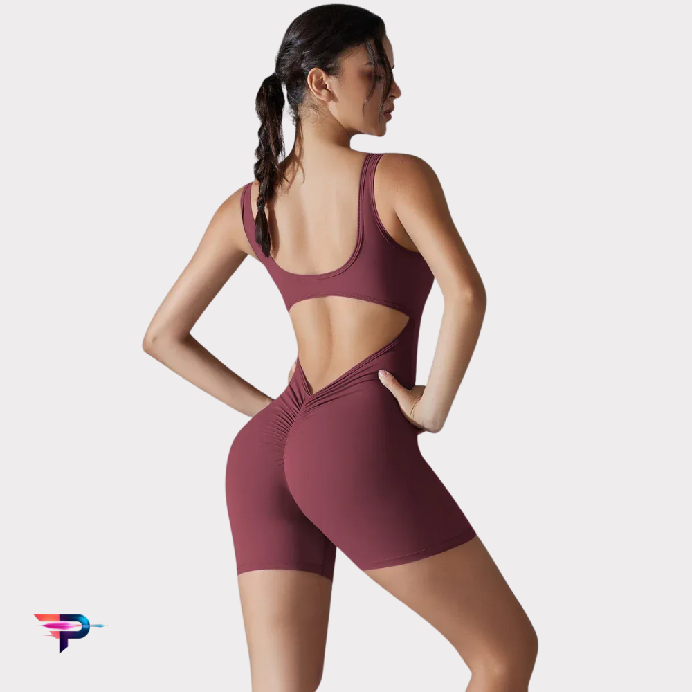 V Back Elegance - Mono Deportivo Mujer Espalda en V