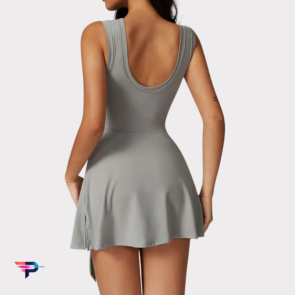 FitGoddess OnePiece - Mono Deportivo Mujer Premium con Falda Integrada