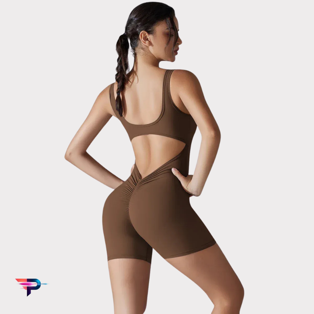 V Back Elegance - Mono Deportivo Mujer Espalda en V