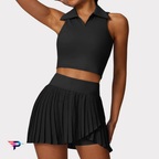 Conjunto Deportivo 2 Piezas: Top Fitness + Falda Short de Alto Rendimiento