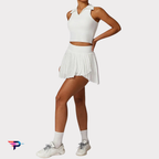 Conjunto Deportivo 2 Piezas: Top Fitness + Falda Short de Alto Rendimiento
