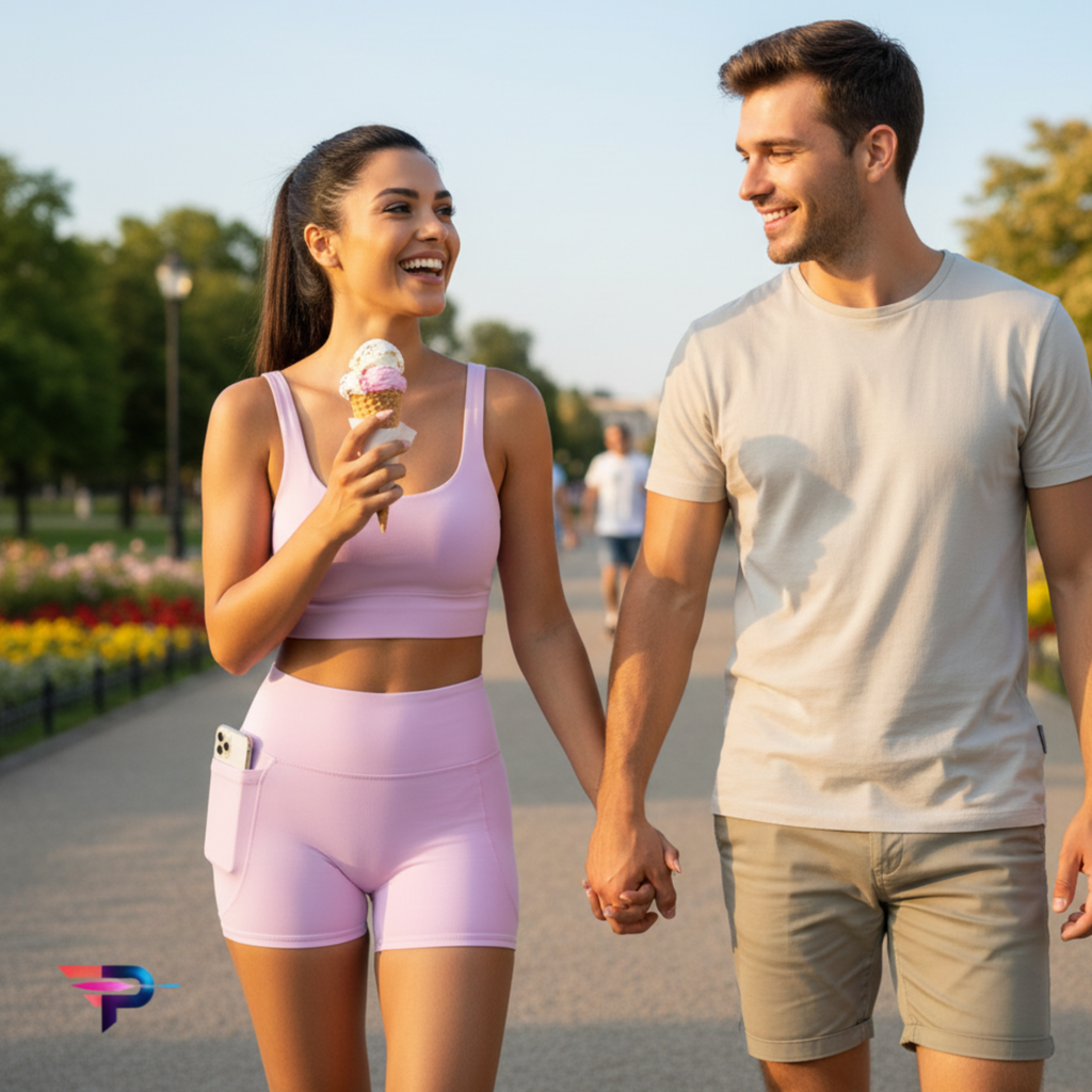 FlexMotion - Short Deportivo Mujer Push Up | Cintura Alta y Bolsillos Funcionales