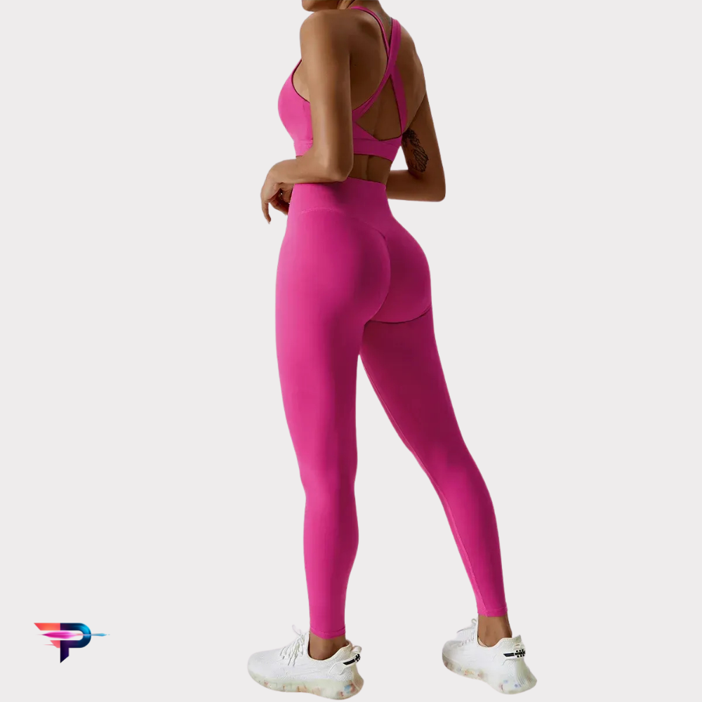 Conjunto LUX FIT Pro Mujer: Sujetador Push Up + Leggings Cintura Alta