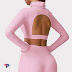 Top Deportivo Manga Larga rosa