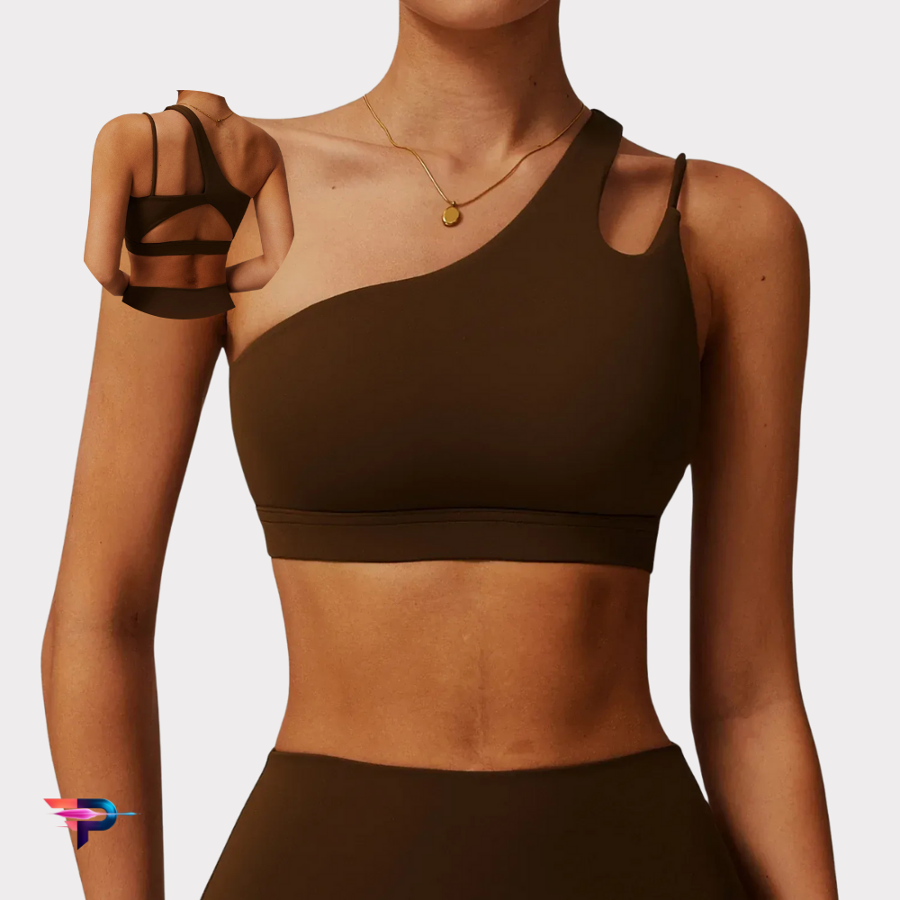 ObliqueFit - Top Deportivo Asimétrico Mujer