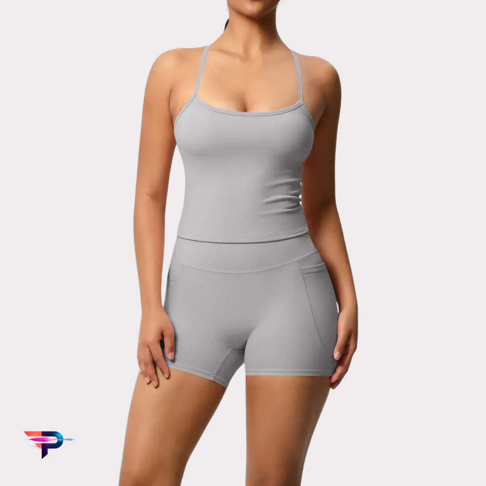 AirFlex - Conjunto Deportivo Mujer Top y Shorts Compresión