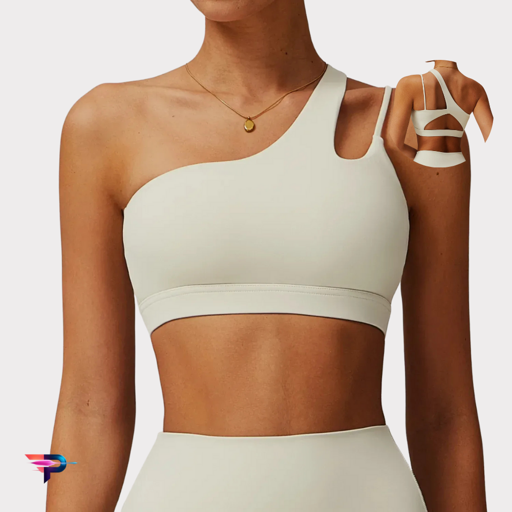 ObliqueFit - Top Deportivo Asimétrico Mujer